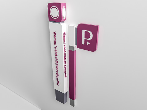 Hospital department signs 2 Modello 3D