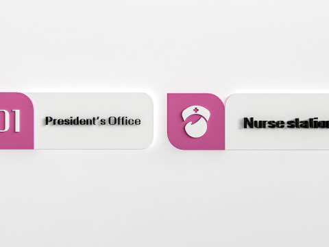 Hospital department signs 2 Modello 3D