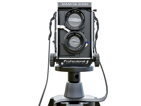 Height-adjustable tripod camera 3D Model