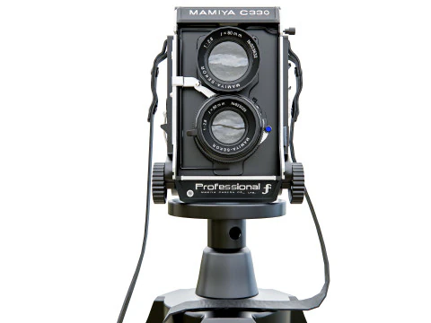 H&ouml;henverstellbare Stativkamera 3D Modell