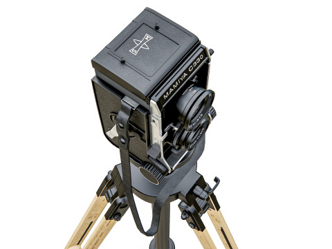 Height-adjustable tripod camera 3D Model