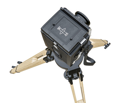 Height-adjustable tripod camera 3D Model