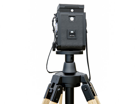 Height-adjustable tripod camera 3D Model
