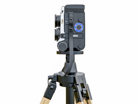 Height-adjustable tripod camera 3D Model