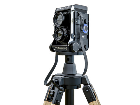 Height-adjustable tripod camera 3D Model