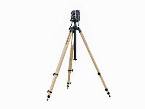 Height-adjustable tripod camera 3D Model