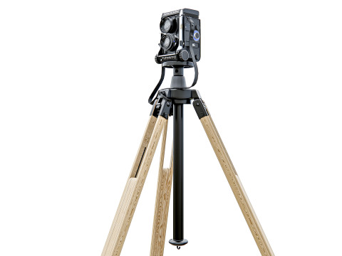 Height-adjustable tripod camera 3D Model