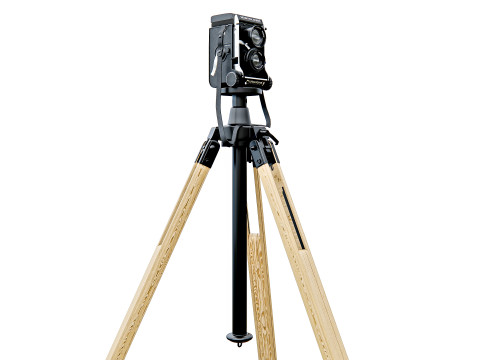 Height-adjustable tripod camera 3D Model