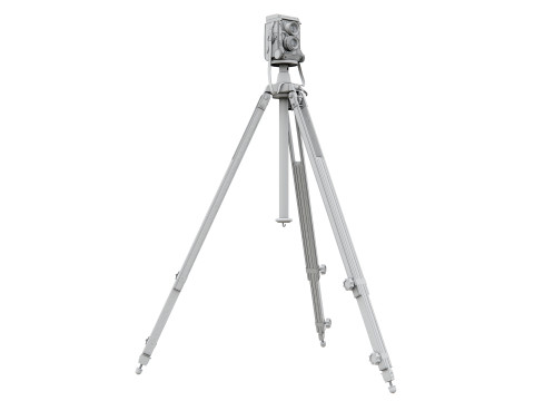 Height-adjustable tripod camera 3D Model