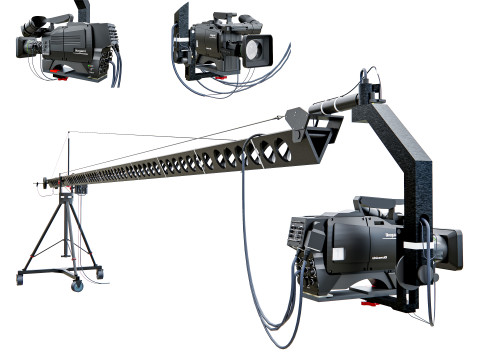 Cinematic crane camera 3D मॉडल