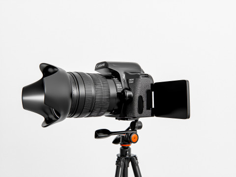 Dslr camera with tripod 3D मॉडल