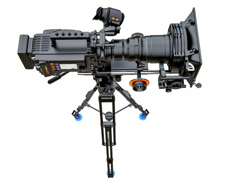 Modern Movie camera with tripod 3D Модель