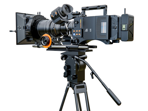 Modern Movie camera with tripod 3D Модель