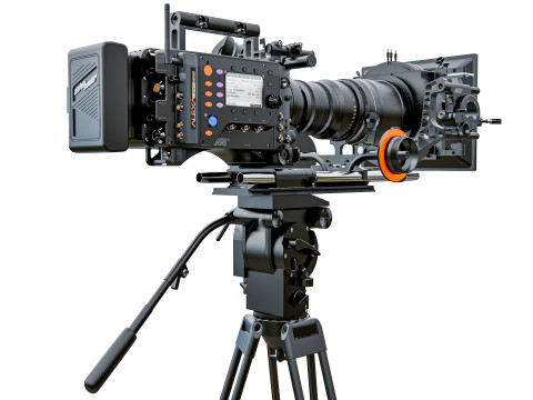 Modern Movie camera with tripod 3D Модель