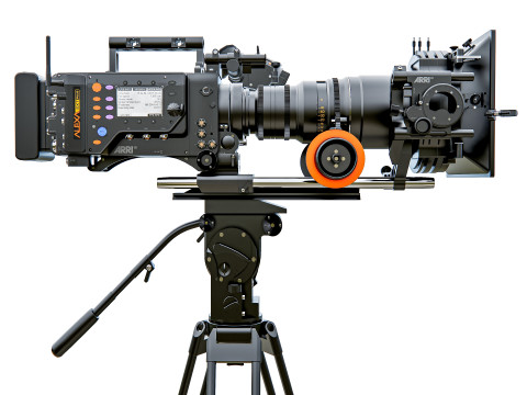 Modern Movie camera with tripod 3D Модель