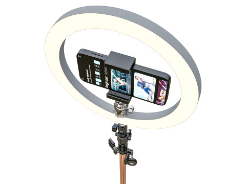 Live streaming smartphone light tripod 3D Модель