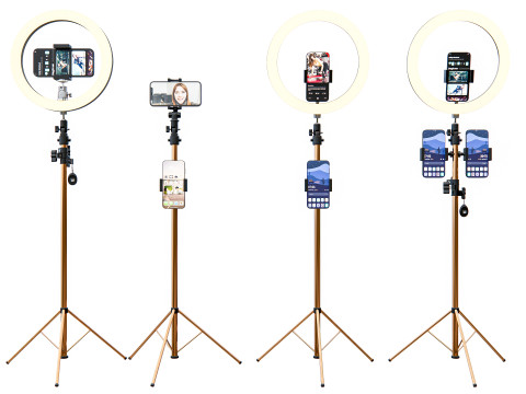 Live streaming smartphone light tripod 3D Модель