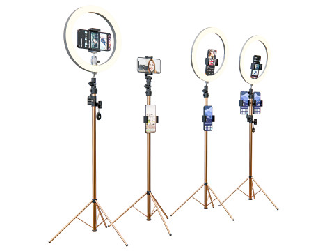 Live streaming smartphone light tripod 3D Модель