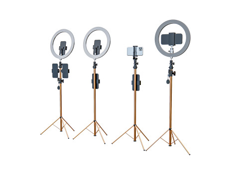 Live streaming smartphone light tripod 3D Модель