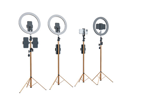 Live streaming smartphone light tripod 3D Модель