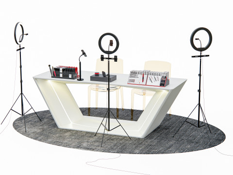 Smartphone live streaming studio equipment Modello 3D