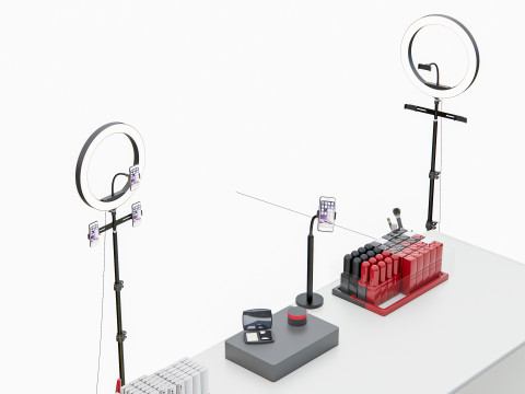 Smartphone live streaming studio equipment Modello 3D