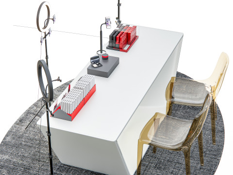 Smartphone live streaming studio equipment Modello 3D