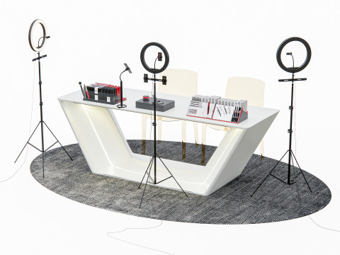 Smartphone live streaming studio equipment Modello 3D