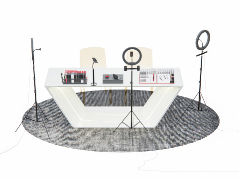Smartphone live streaming studio equipment Modello 3D