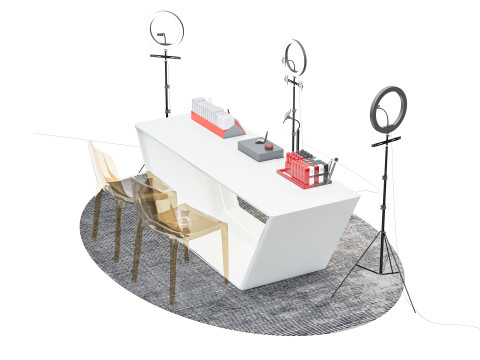 Smartphone live streaming studio equipment Modello 3D