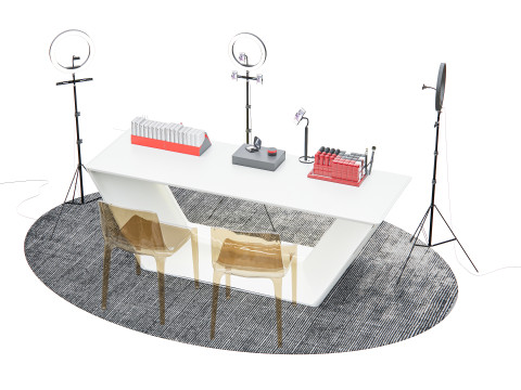 Smartphone live streaming studio equipment Modello 3D