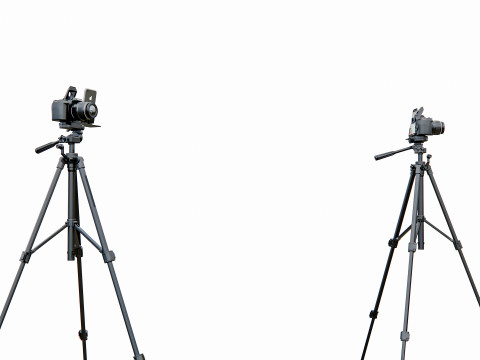 Live streaming camera with tripod and smartphone mount 3D Модель