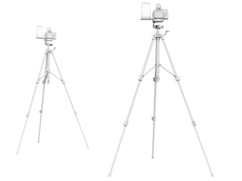 Live streaming camera with tripod and smartphone mount 3D Модель