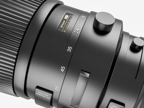 Camera zoom lens 3D Model