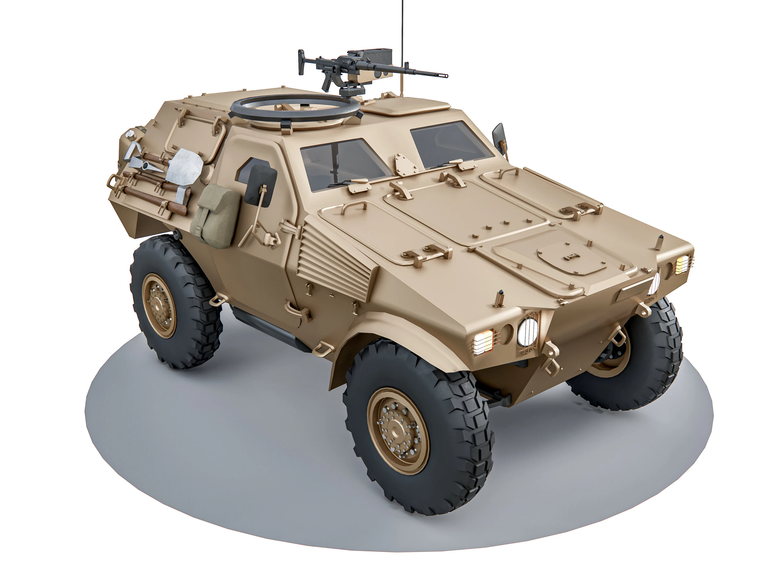 Hummer armored vehicle 3D Model .c4d .max .obj .3ds .fbx .stl .blend