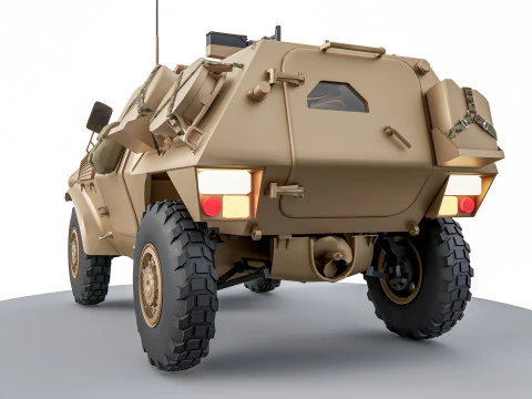 Hummer armored vehicle 3D Model