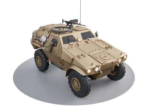 Hummer armored vehicle 3D Model