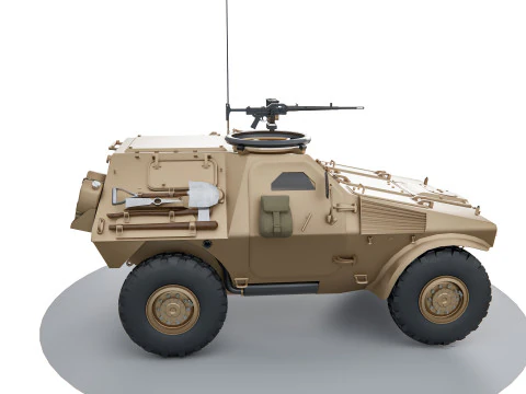 Hummer armored vehicle 3D Model