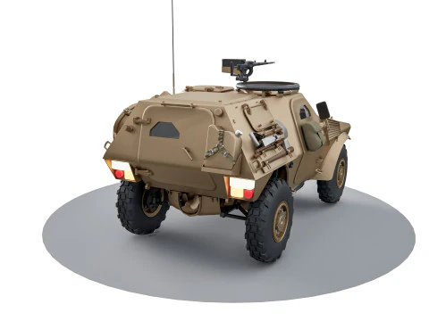 Hummer armored vehicle 3D Model