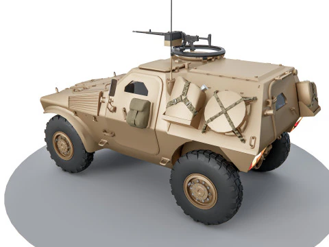 Hummer armored vehicle 3D Model