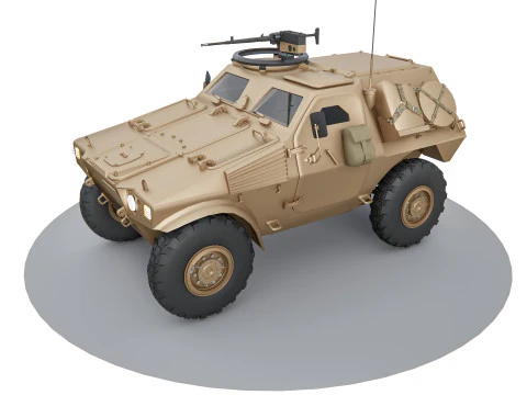 Hummer armored vehicle 3D Model