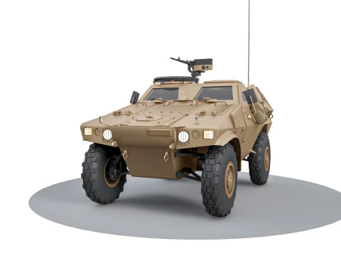 Hummer armored vehicle 3D Model