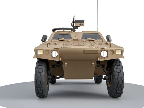 Hummer armored vehicle 3D Model