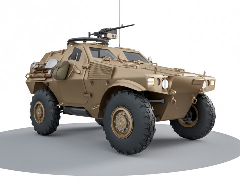 Hummer armored vehicle 3D 模型