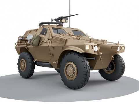 Hummer armored vehicle 3D Model
