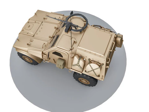 Hummer armored vehicle 3D Model