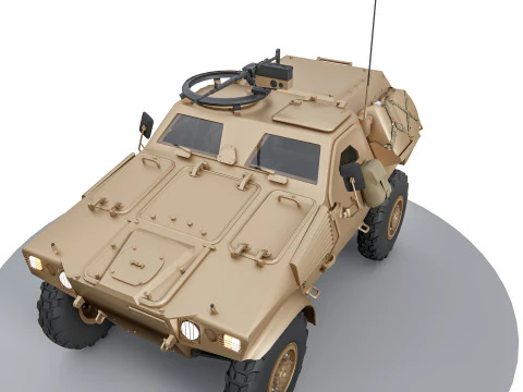 Hummer armored vehicle 3D Model