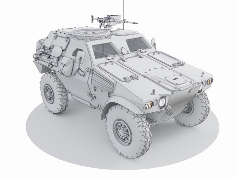 Hummer armored vehicle 3D 模型