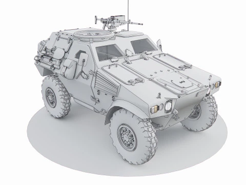 Hummer armored vehicle 3D Model