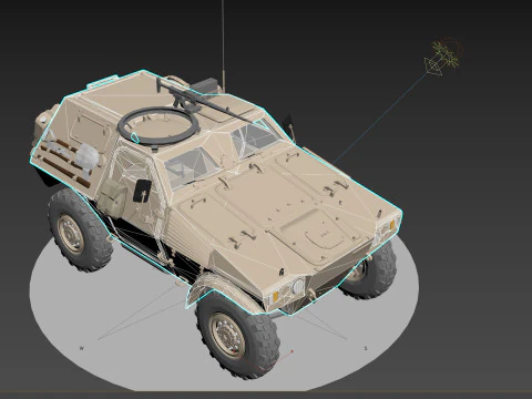Hummer armored vehicle 3D Model